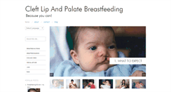 Desktop Screenshot of cleftlipandpalatebreastfeeding.com